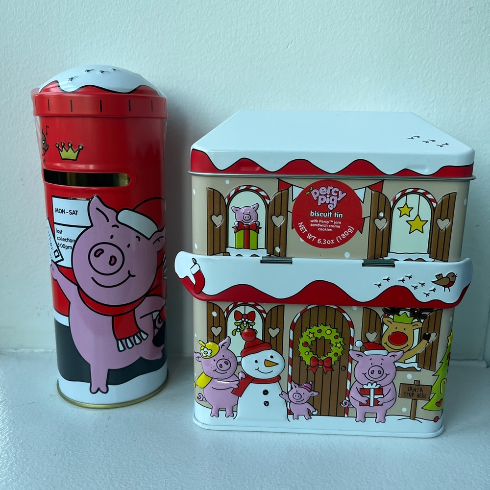 M&S Percy Piggy bank  Empty Biscuit Tin